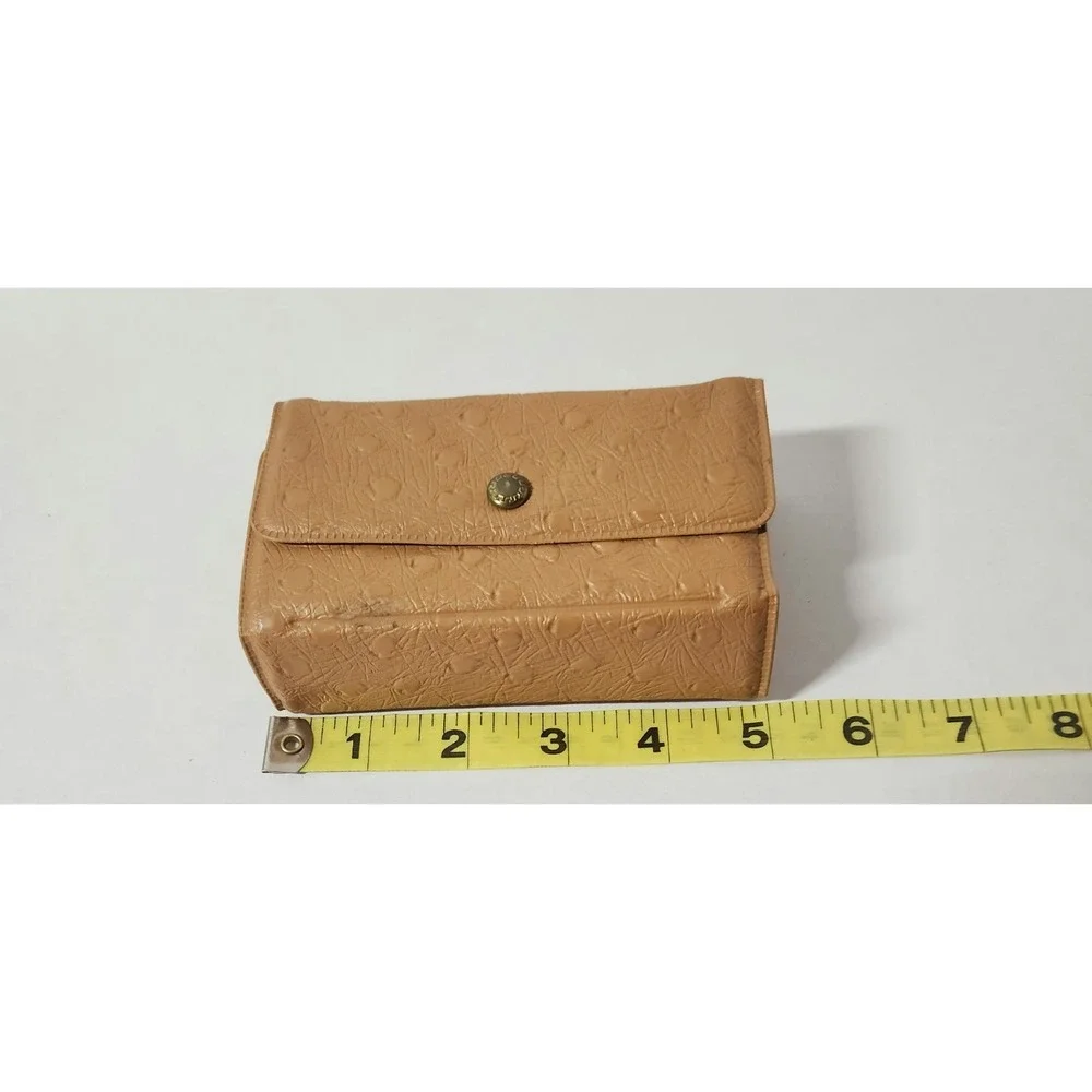 Men's Vintage Vanity Tan Travel Brush Comb Nail File in Case Collectible‎